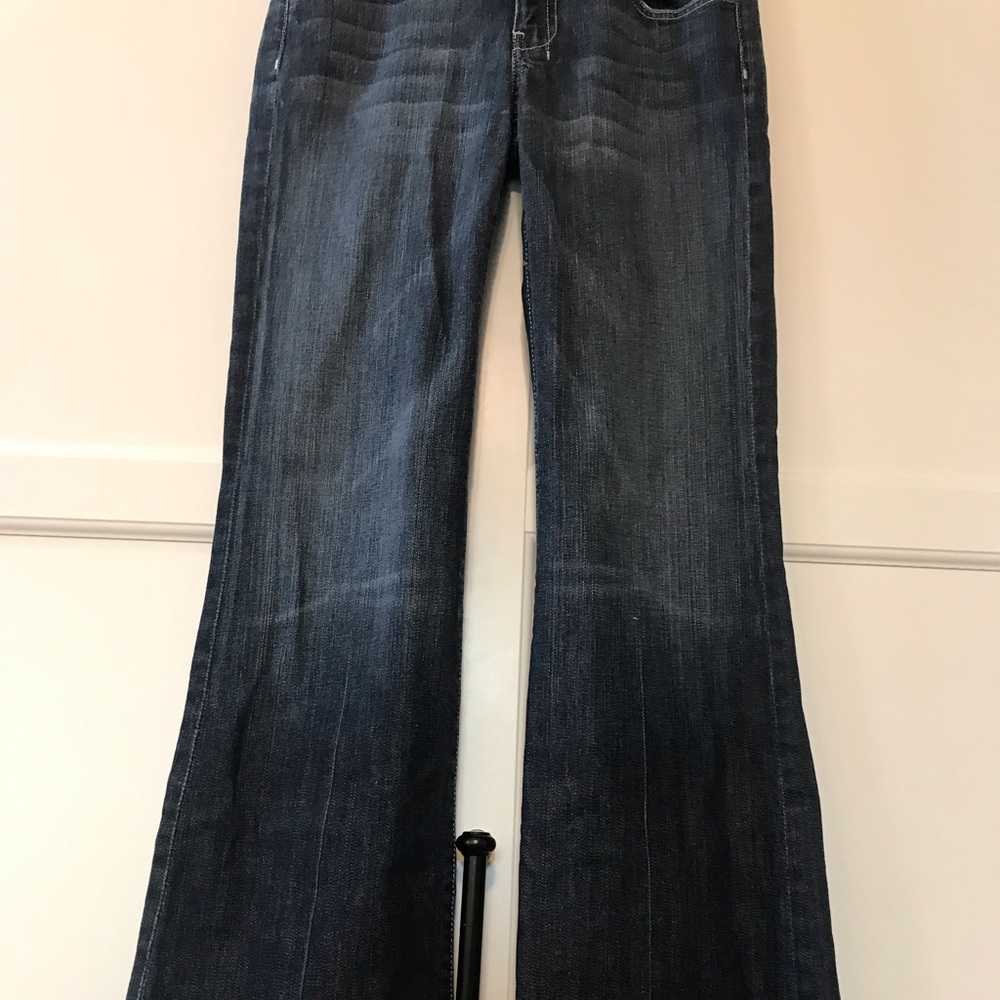 7 for all mankind 28 jeans dark wash wide leg